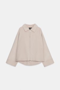 کت زنانه پشمی زیپ‌دار کالکشن ZW زارا – ZARA