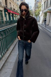 کت زنانه چرم مصنوعی دو رو زارا – ZARA