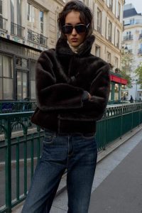 کت زنانه چرم مصنوعی دو رو زارا – ZARA