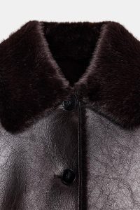 کت زنانه چرم مصنوعی دو رو زارا – ZARA