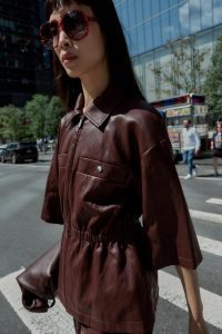 کت زنانه چرم مصنوعی زارا – ZARA