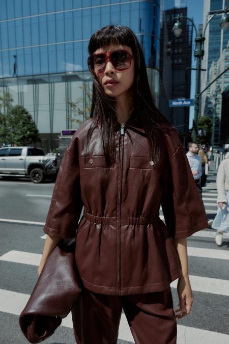 کت زنانه چرم مصنوعی زارا – ZARA