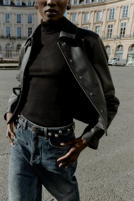 کت زنانه چرم مصنوعی زارا – ZARA