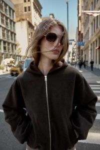 کت زنانه کلاه‌دار با لبه کشی زارا – ZARA