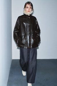 کت زنانه یقه خز مصنوعی کالکشن ZW زارا – ZARA