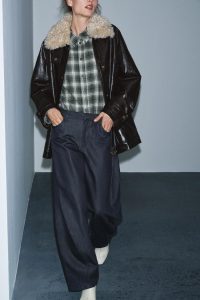 کت زنانه یقه خز مصنوعی کالکشن ZW زارا – ZARA