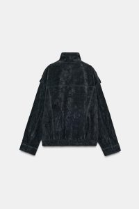 کت زنانه ۱۰۰٪ چرم جیر با جیب زارا – ZARA