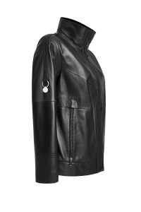 کت چرم مشکی زنانه لوئیزا دری مد