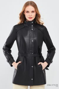 کت چرم مشکی زنانه ویتنی دری مد