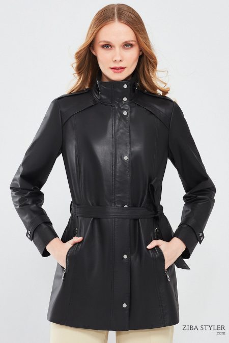 کت چرم مشکی زنانه ویتنی دری مد