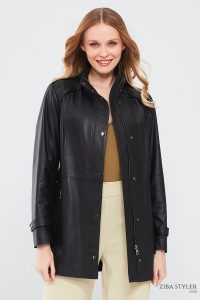 کت چرم مشکی زنانه ویتنی دری مد