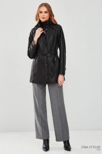 کت چرم مشکی زنانه ویتنی دری مد