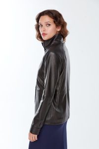 کت چرم مشکی زنانه Marissa دری مد