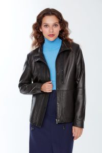 کت چرم مشکی زنانه Marissa دری مد