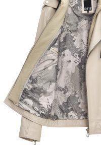 کت چرم موتورسواری کلاهدار بژ مردانه باتلر دری مد