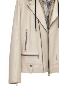 کت چرم موتورسواری کلاهدار بژ مردانه باتلر دری مد