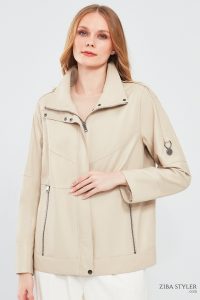 کت چرمی اور سایز بژ زنانه لوئیزا دری مد