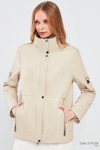 کت چرمی اور سایز بژ زنانه لوئیزا دری مد