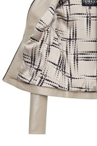 کت چرمی زنانه بژ کوتاه Taya دری مد