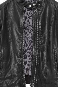 کت چرمی زنانه مشکی کوتاه Escape دری مد