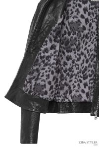 کت چرمی زنانه مشکی کوتاه Escape دری مد