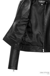 کت چرمی زنانه مشکی کوتاه Missy دری مد