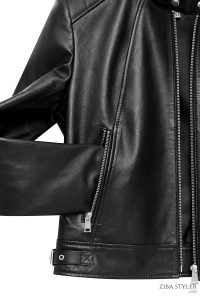 کت چرمی زنانه مشکی کوتاه Missy دری مد