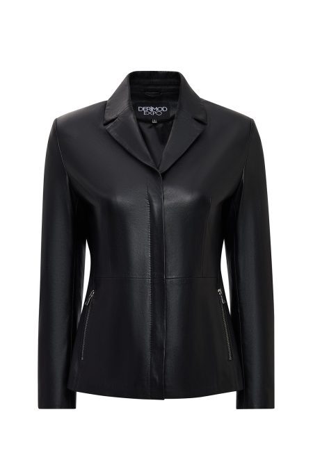 کت چرمی زنانه مشکی Helen دری مد