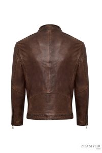 کت چرمی مردانه قهوه‌ای اسپرت Immobile دری مد