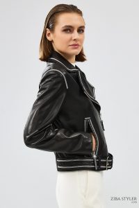 کت چرمی کوتاه مشکی زنانه Lady دری مد