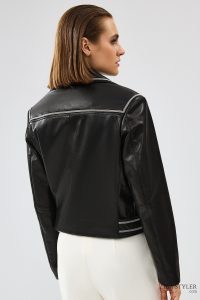 کت چرمی کوتاه مشکی زنانه Lady دری مد