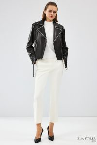 کت چرمی کوتاه مشکی زنانه Lady دری مد