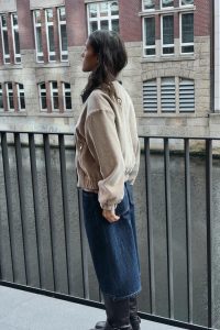 کت کبریتی زنانه با یقه متضاد زارا – ZARA