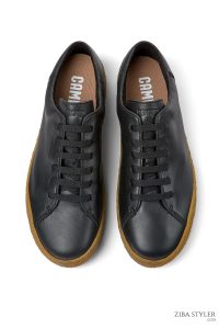 کتونی اسپرت مردانه چرمی Peu Terreno مشکی کمپر