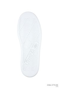 کتونی اسپرت چرمی بند دار مردانه کمپر آبی سرمه ای