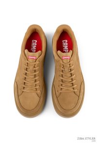 کتونی اسپرت چرمی دونده قهوه ای مردانه Camper