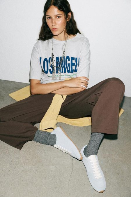 کتونی زنانه چرمی متضاد زارا – ZARA