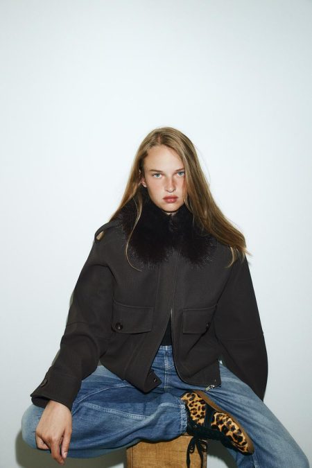 کتونی زنانه چرمی چاپ حیوانی زارا – ZARA