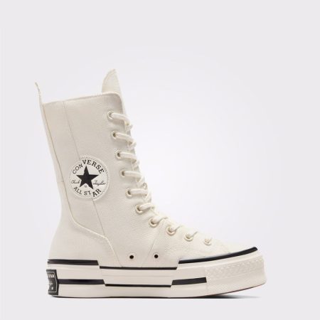 کتونی لژدار ساق‌بلند کانورس آل استار Chuck 70 Plus XHi کرم مردانه و زنانه اورجینال