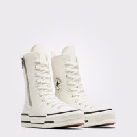 کتونی لژدار ساق‌بلند کانورس آل استار Chuck 70 Plus XHi کرم مردانه و زنانه اورجینال