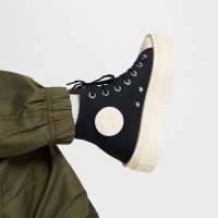 کتونی لژدار کانورس آل استار Chuck Taylor All Star Modern Lift مشکی مردانه و زنانه اورجینال