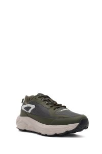 کتونی مردانه سبز بندی با زیره ضخیم دری مد