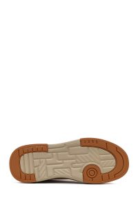 کتونی مردانه سفید بندی زیره ضخیم چرمی دری مد