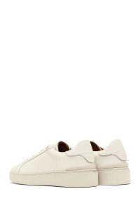 کتونی مردانه سفید بندی چرمی دری مد