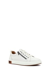 کتونی مردانه سفید بندی چرمی دری مد