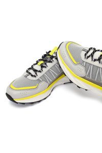 کتونی مردانه طوسی بندی با زیره ضخیم دری مد