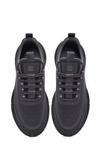 کتونی مردانه طوسی بندی زیره ضخیم پارچه‌ای Derimod Zero