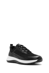 کتونی مردانه مشکی بنددار زیره ضخیم دری مد