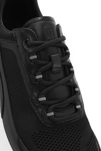 کتونی مردانه مشکی بنددار زیره ضخیم دری مد