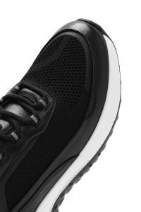 کتونی مردانه مشکی بنددار زیره ضخیم دری مد